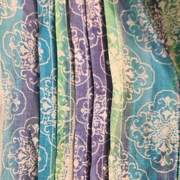 RUBY ROAD Blue and Green Blouse with Elegant Design NWT - Picture 2 of 10